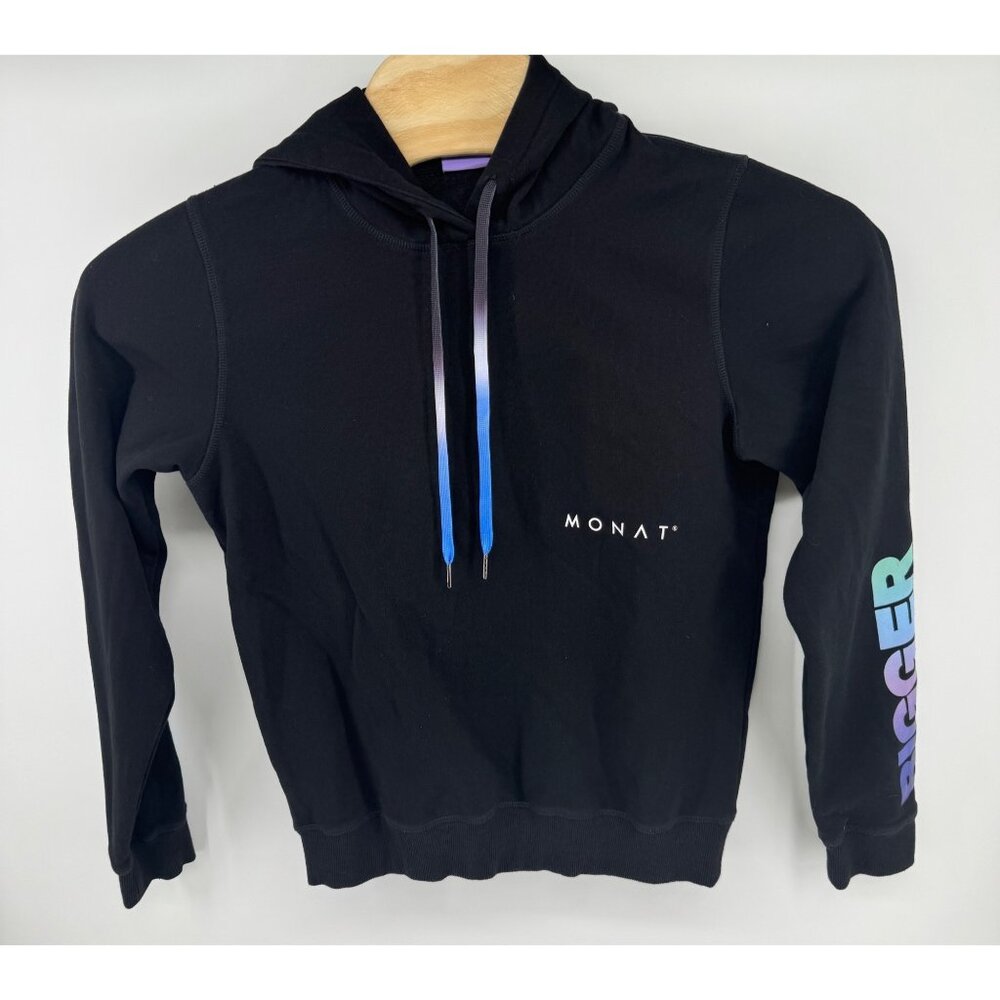 2021 Monat Elevate Black Hoodie Gradient Drawstrings Womens M Medium